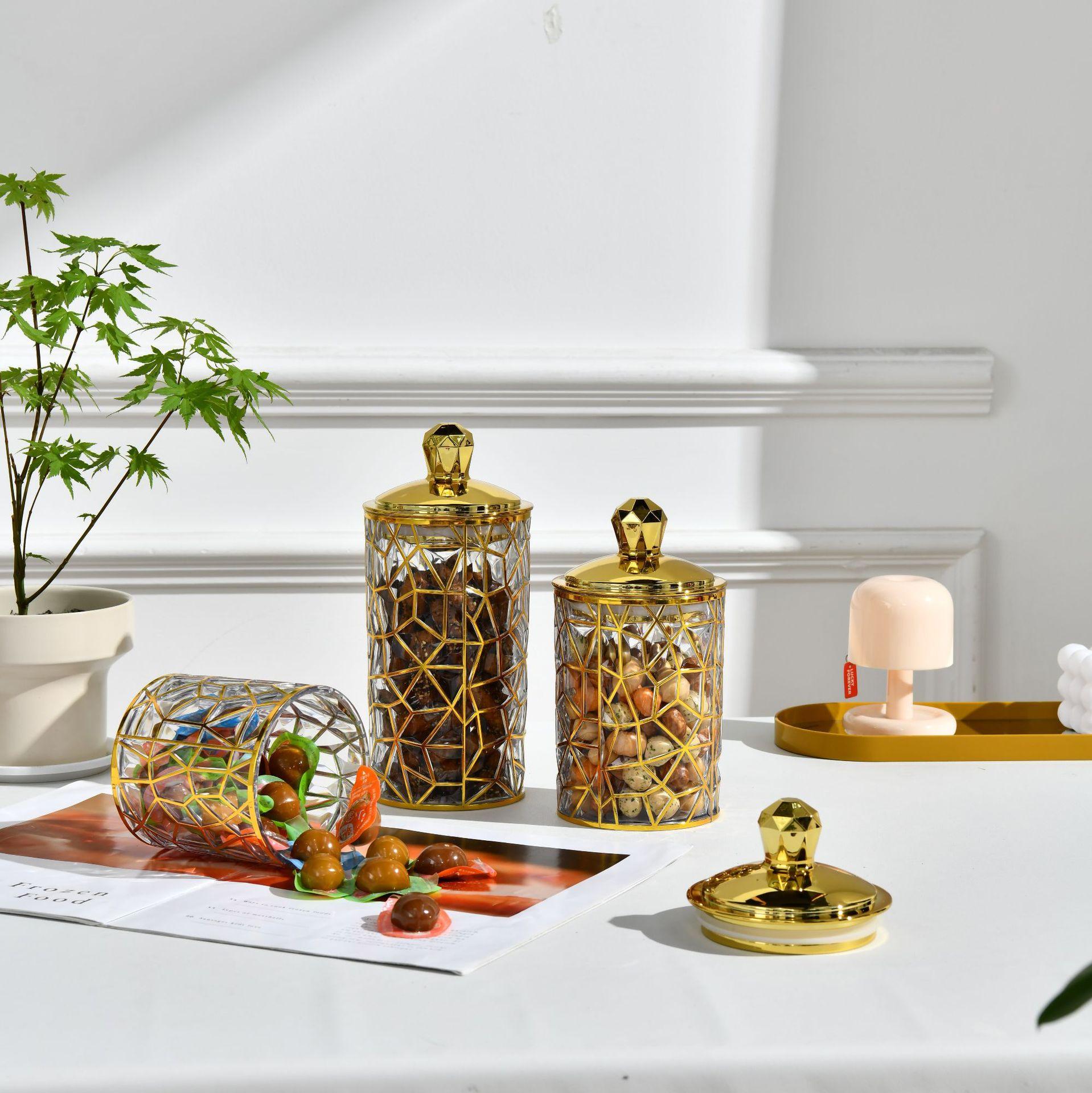 

Роскошные банки Золотые банки Золотые герметичные акриловые банки / Роскошные золотые банки-списки Банки для хранения продуктов A917 Gold