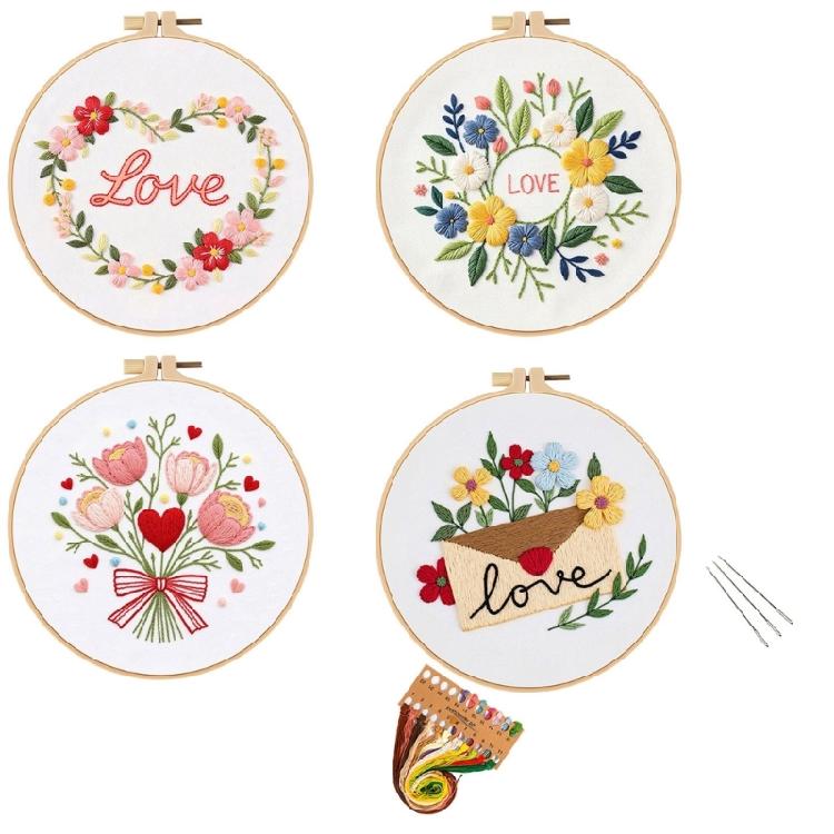 

Handmade Styles Florals Embroidery Storage Bag Featuring Semi Finished Designs for Crafting Activity and Decoration 1