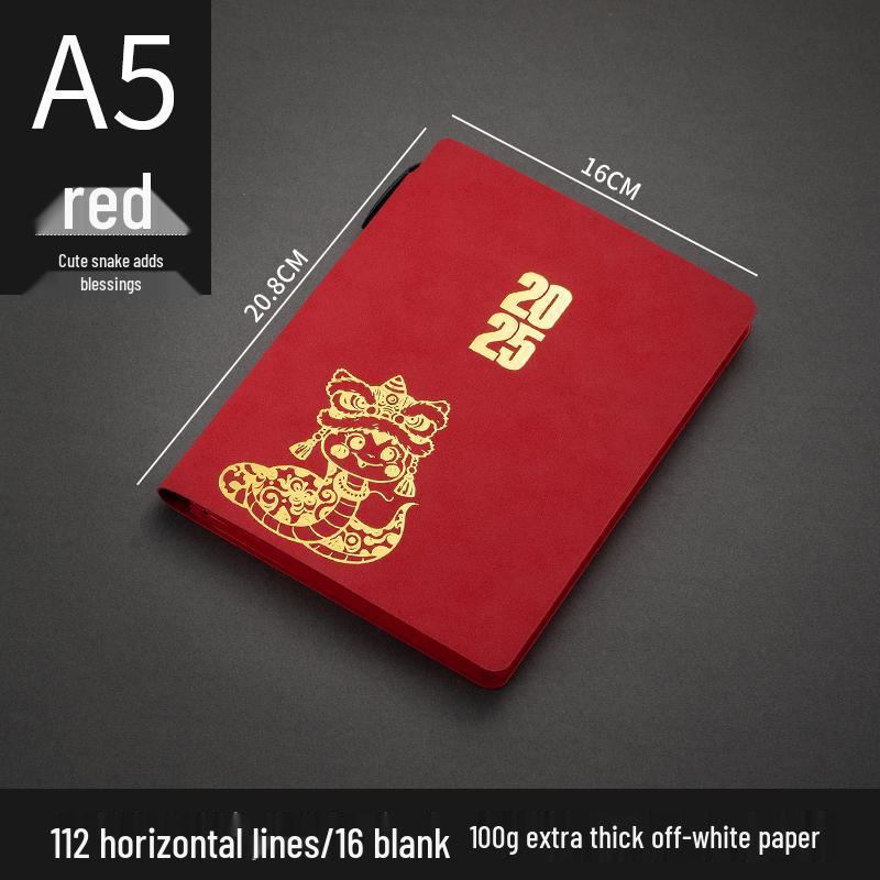 Customizable Sheepskin Notebook with Pen & Free Engraving - Company Logo 2025 Diary, A6/A5/B