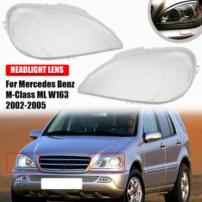 Car Front Headlight Cover Headlamp Lampshade Head Lamp Light Shell Glass Lens Cover For Mercedes Benz ML Class W163 2002-2005