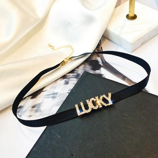 

Trendy Vintage Black Letter Choker Necklace for Women