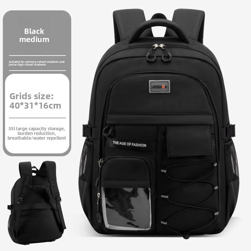 Junior High School Backpack With Breathable Nylon Material For Students And Kids
