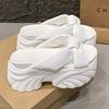 9CM Design Platform Slippers 2025 Women Summer Wear New Style Increase Sandals Casual Muffin Flip-flops Beach Shoes