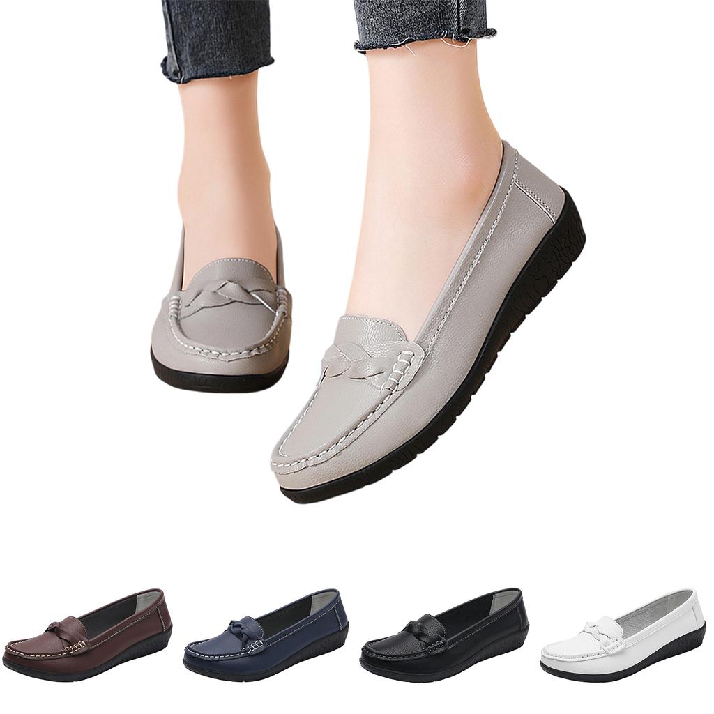 Zapatos Mocasines Ortopédicos Para Mujer Mocasines de Cuero Ortopédicos Zapatos de Vestir Para Mujer Planos Ligeros Comodidad Casual - Zapatos Para Caminar Con Flor