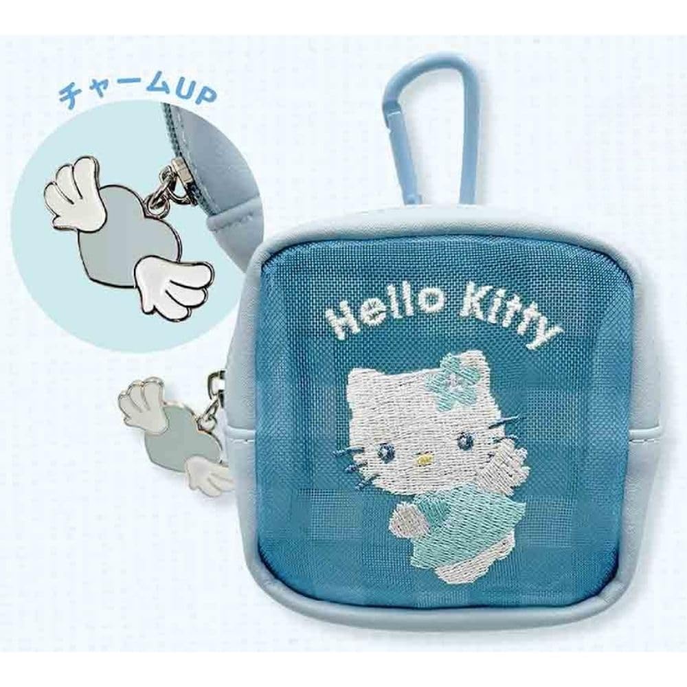 Marimo Craft Sanrio Hello Kitty Light Blue Angel 3rd Edition Mini Pouch, Light Blue, Hello Kitty, W80 x H80 x D40mm, BLKT-074