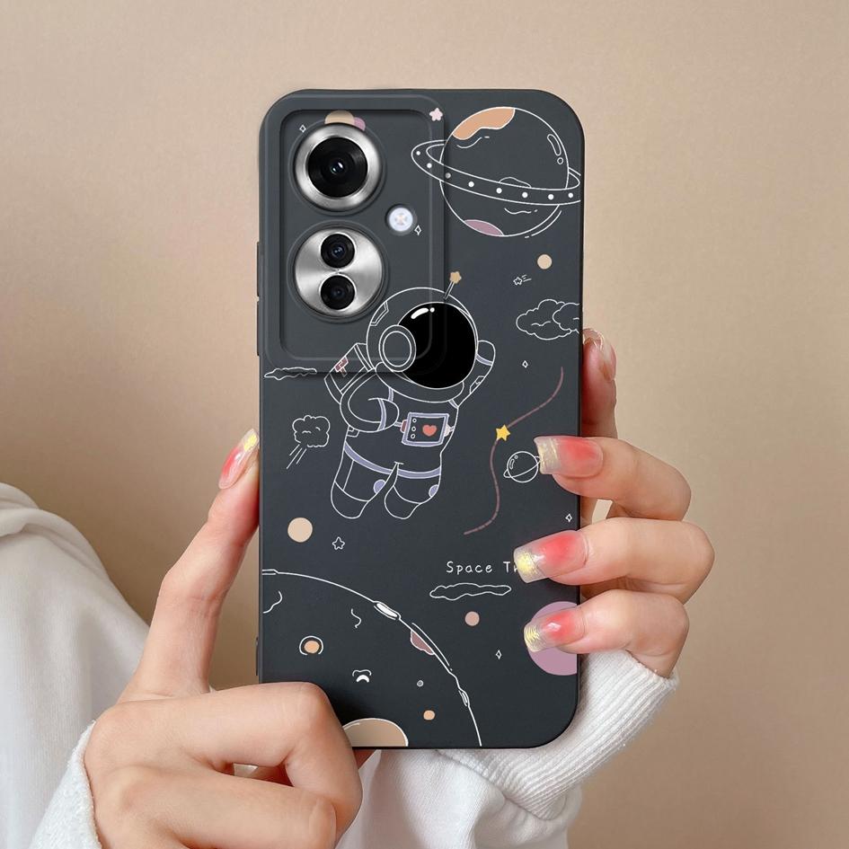 Husă pentru OPPO A60 A59 Realme C65 12x Reno11 Pro Husă de telefon Minunat Pilot de astronaut rezistent la șocuri Silicon lichid moale Caps populare pentru OPPO