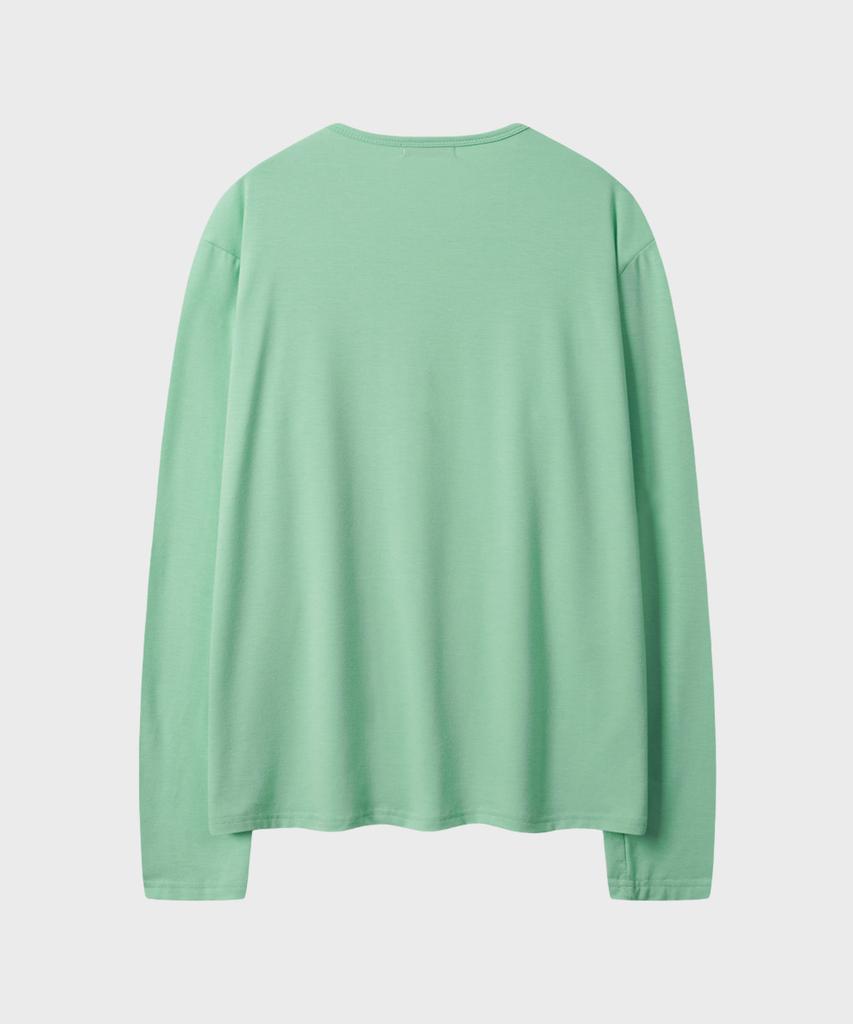 LEIRE Soft Round Long Sleeve T-Shirt [Apple Mint]