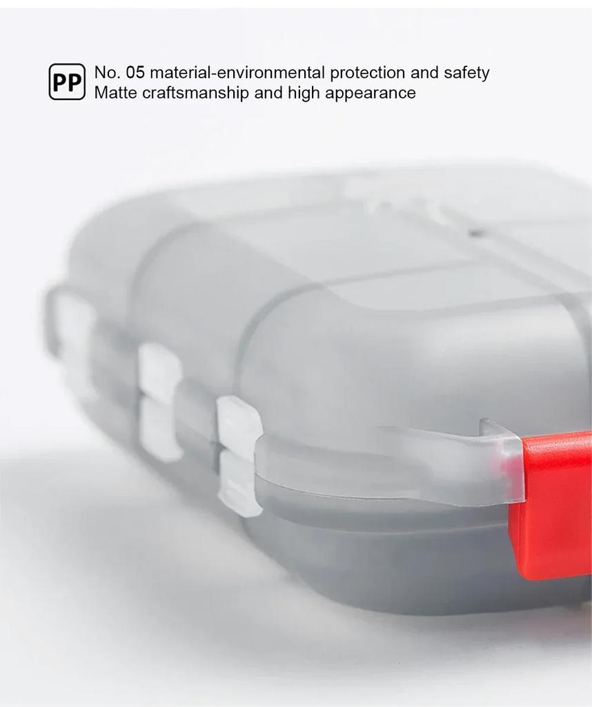 Tcare Portable Pill Case Folding Medicine Drugs Pills Capsule Tablet Container Boxs Plastic Empty Drug Organizer Pillbox Cases