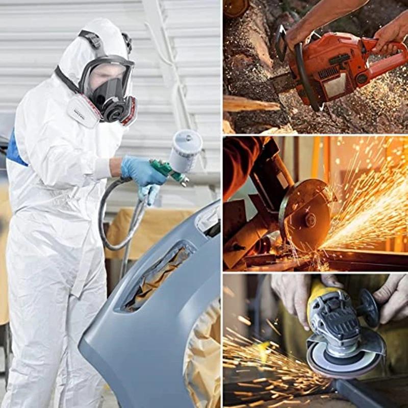 Pełnotwarzowa maska gazowa Respirator 6800 do kwasów, substancji organicznych, amoniaku, farb, chemikaliów, pestycydów - Laboratoryjna przeciwpyłowa z wieloma filtrami