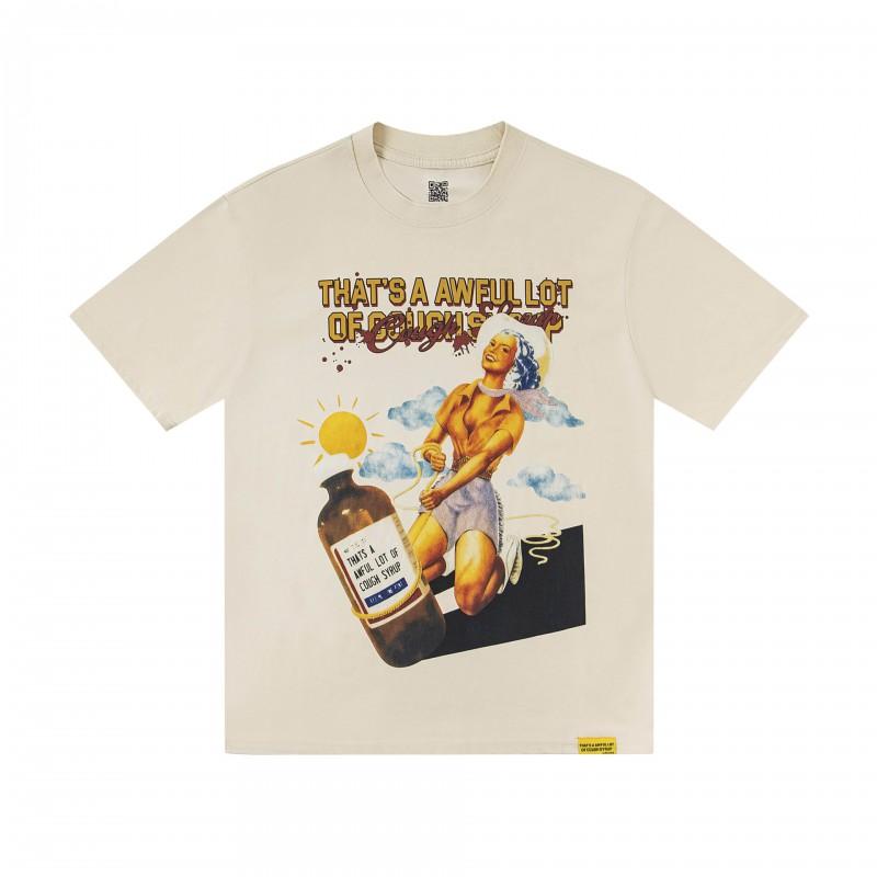 Premium 100% Cotton Crew Neck Short Sleeve T-Shirt Men Loose Fit Casual Print Tee 2025