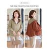 Stylish Spring Hooded Cardigan for Middle-Aged and Elderly Women: Short, Fashionable Outerwear for Spring and Autumn