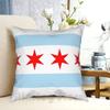 Chicago City Flag Of Illinois Sticker And More Pillow Case Printed Home Soft Throw Pillow Chicago City Of
