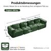 Sofá Nube Extra Grande de 4 Plazas sin Estructura, Modular, Espuma de Alta Densidad 32D, Agradable al Tacto, Tejido Suave, Antideslizante, No Requiere Montaje, Verde.