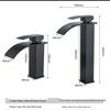 Dual Temperature Waterfall Basin Faucet for Bathroom Countertops