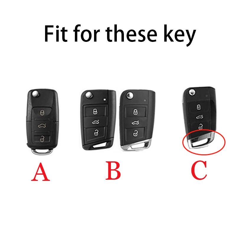 Zinc Car Key Case Car Key Full Cover Protection Bag For Vw Volkswagen Polo Tiguan Passat Golf Jetta Lavida Skoda Octavia