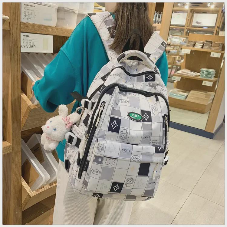 High-Quality Plaid Backpacks for Students - Children's, Primary, Junior High, and High School.
