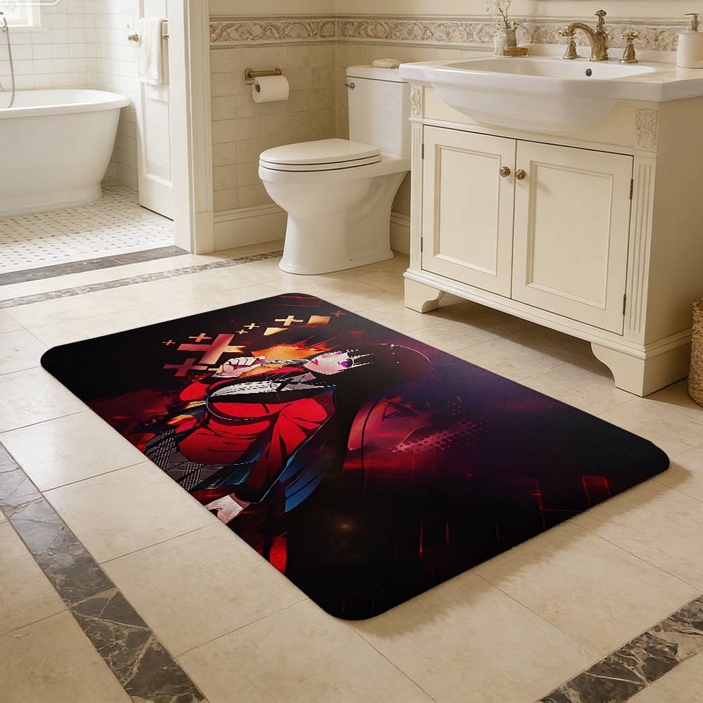 Popular Anime K-kakegurui Girls Floor Mat Rectangle Anti-slip Home Soft Badmat Front Door Indoor Outdoor Mat Welcome Doormat