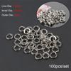 Lot Line Tackle Durable High Quality Fish Connector Stainless Steel Swivel Snap Fishing Split Rings