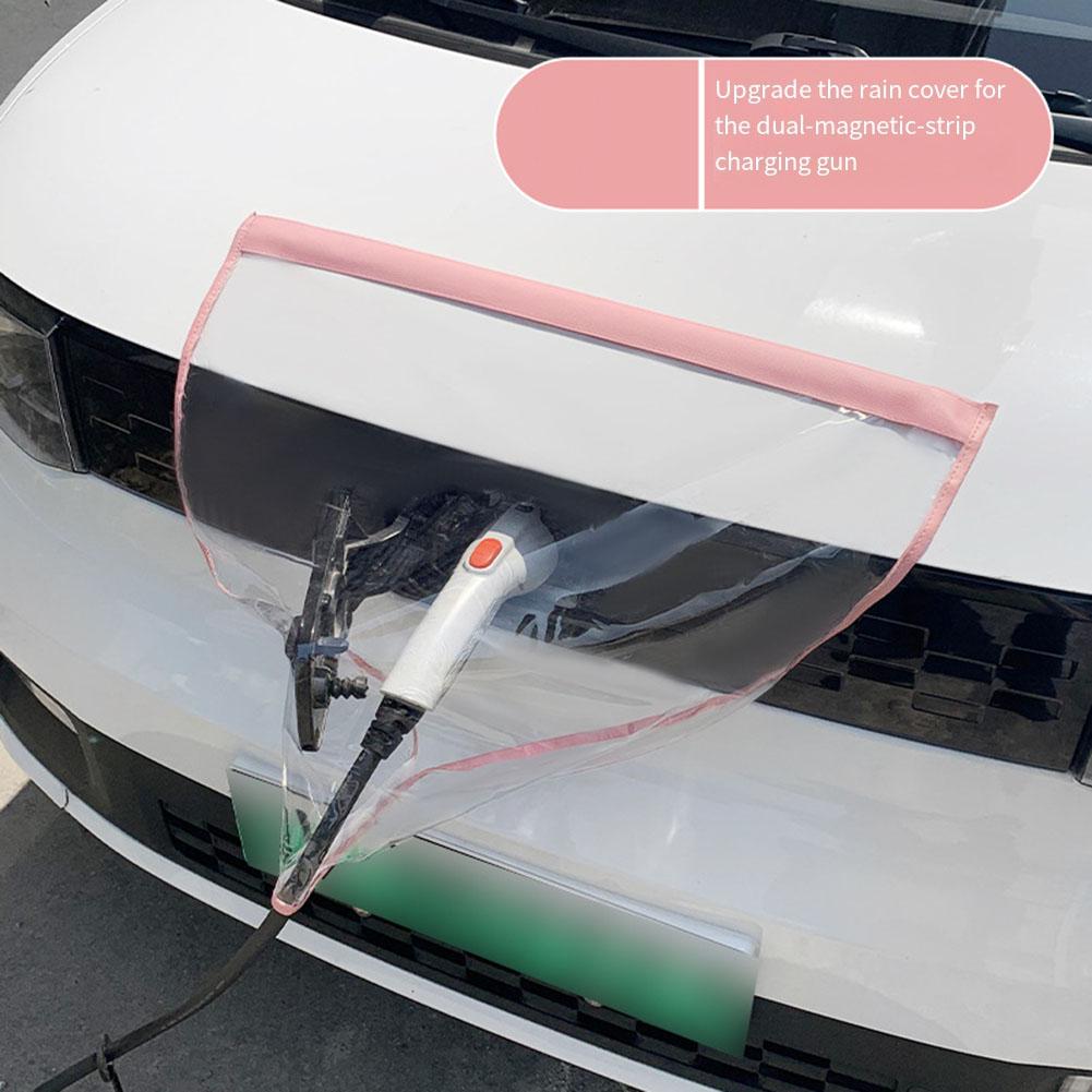 Waterproof Magnetic Car Charging Port Cover with Thickened Layer All Weather Protection and Clear Visibility for EV Chargers