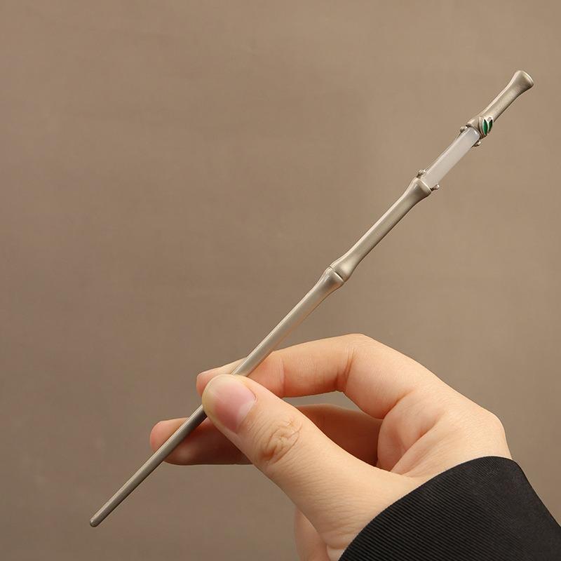 1pc Bamboo Knot Hair Stick New Chinese Style High-End Imitation Jade Style Hairpin Retro Elegant Design Women Hair Accessories