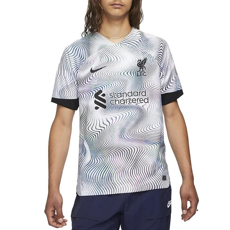 Nike חולצת כדורגל 'לבן שחור' של ליברפול FC 2022/23 Stadium Away Dri-FIT לגברים DN2715-101