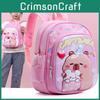Playful Capybara Cartoon Backpack For Young Children With Durable Construction And Easy To Carry Features