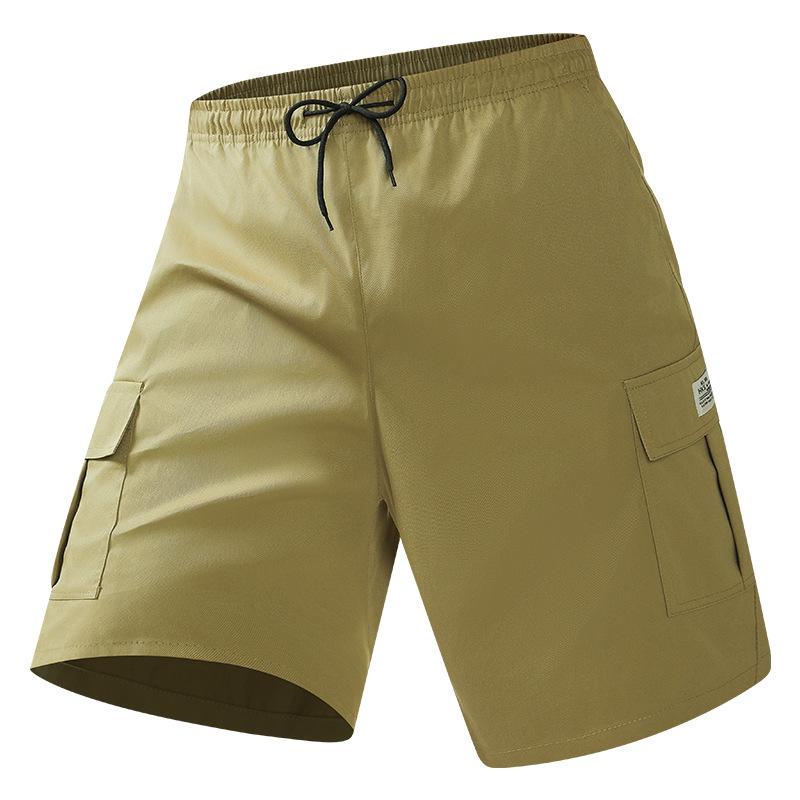 

Big Pocket Men s Plus Size Shorts Casual Work Cool Pants with Point Loose Fit Clothing Waist Sports Male Outfit Shorts 3XL хакі
