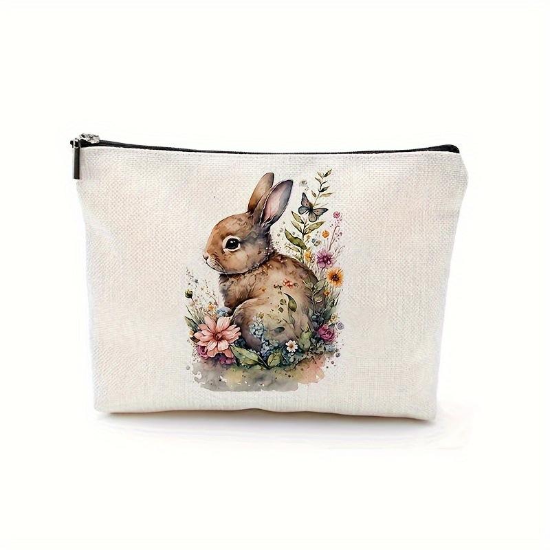 Easter, Rabbit Pattern, Carry on Luggage Bag, Zippered Storage Bag, Cosmetic Storage Bag, Makeup Bag