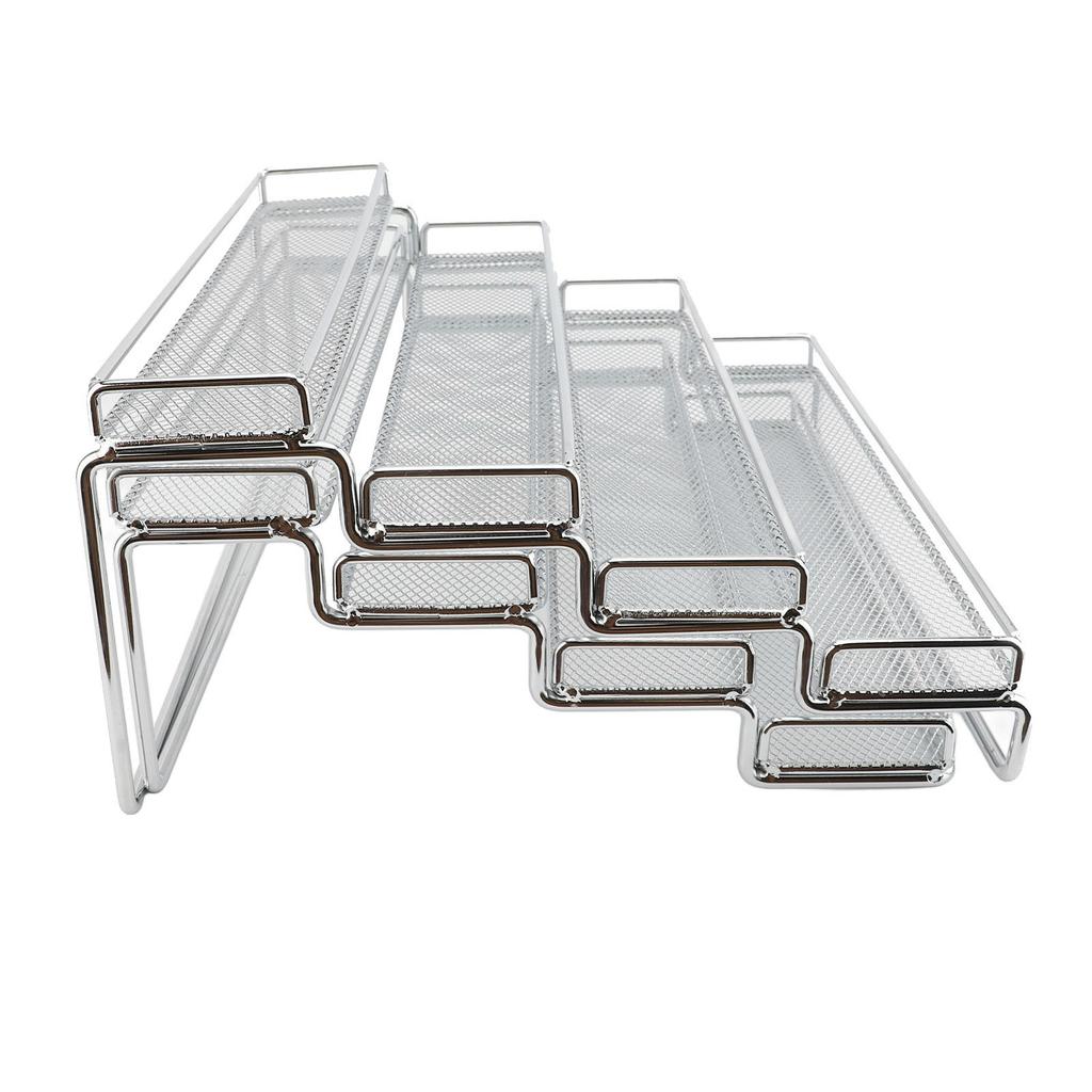 4 Tier Seasoning Rack Organizer Iron Wire Expandable Seasoning Organizer Kitchen Counter Shelves