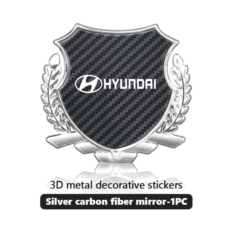 For Hyundai Metal Car Sticker Side Modification Sign Window Body Auto Logo i30 i20 i10 i40 Tucson Kona Sonata Veloster Elantra u2