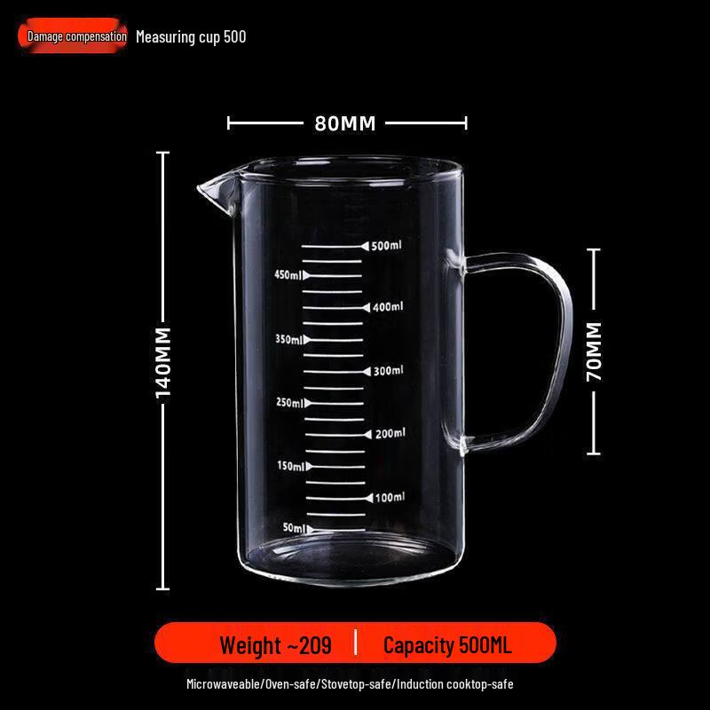 ZISIZ Graduated Glass Measuring Cup