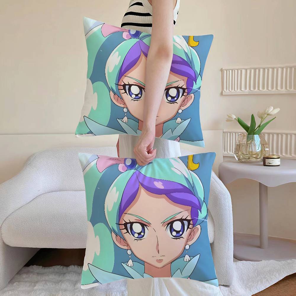 Cure M-Mermaid Pillow Case Sofa and Living Room Decorative Cushion Covers Dust-proof and Mite-proof Invisible Zipper
