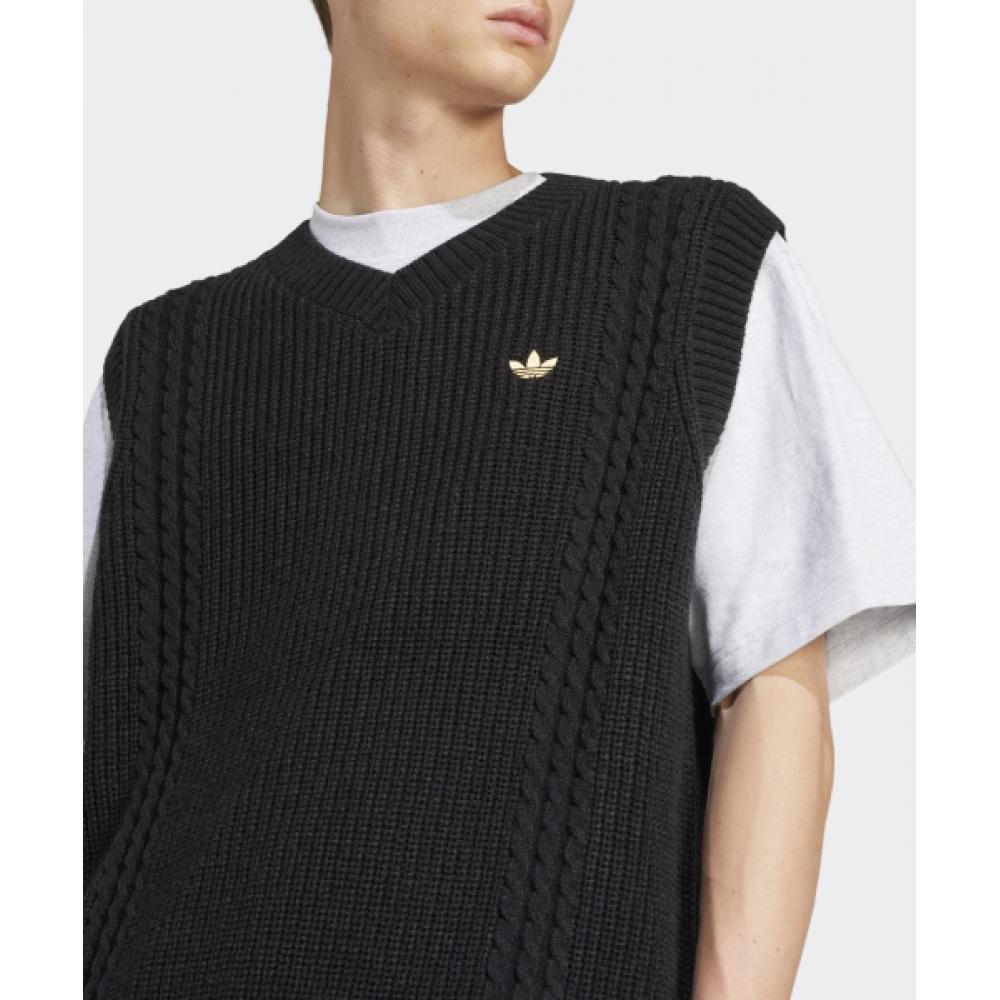 Adidas 70s Knit Vest   Black Jn5975