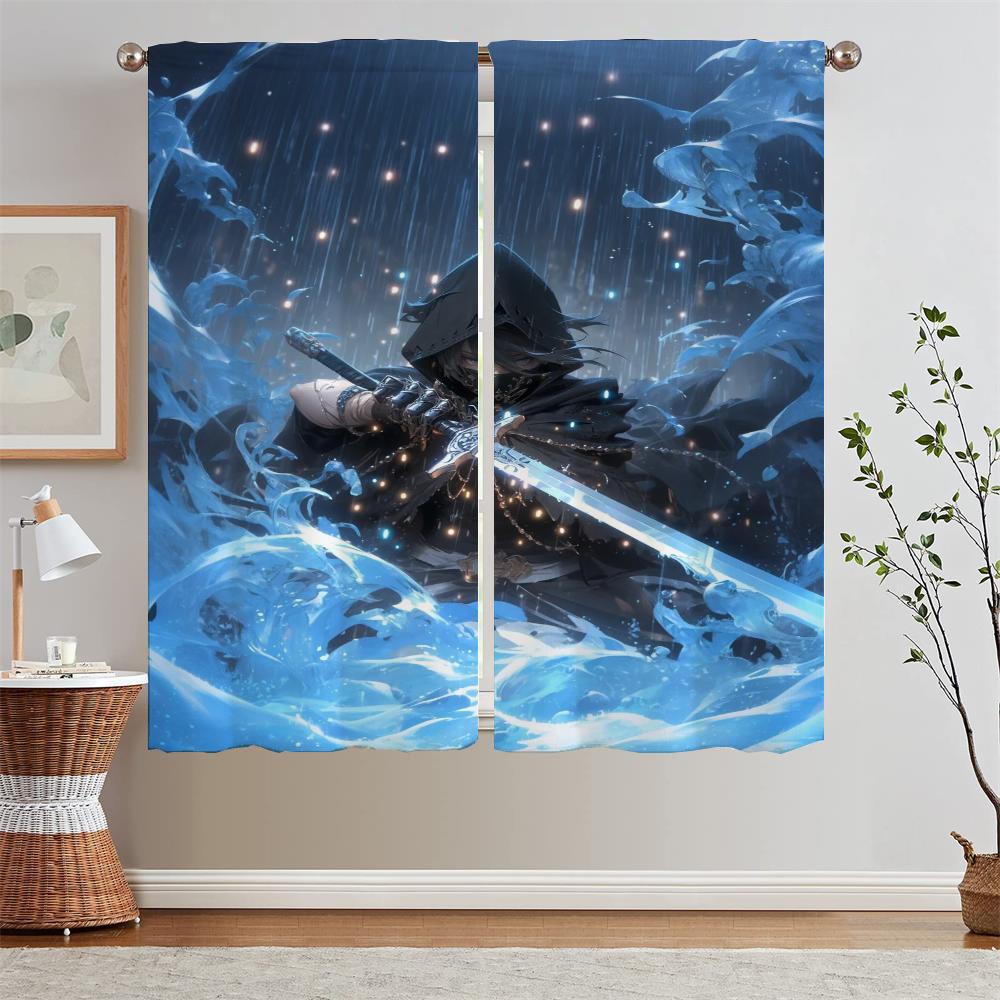 Qunyinghui Cheap Things With Free Shipping for Home Interior Curtains for Living Room Short Window Curtains Salon 2 Pieces Blind