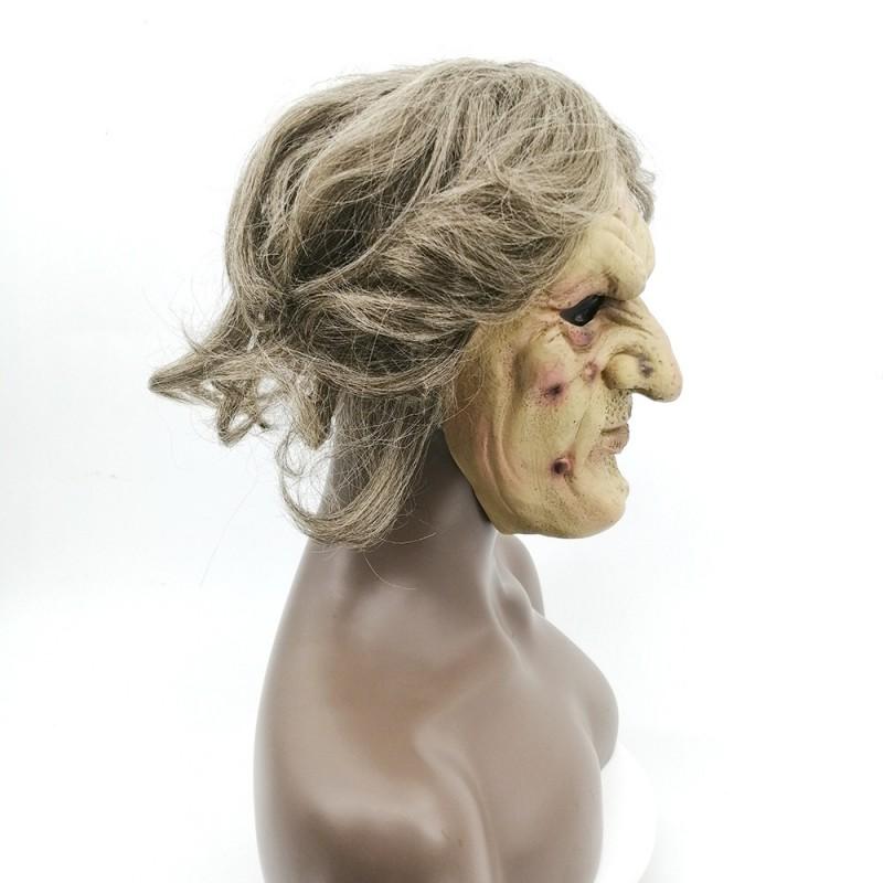 Halloween Witch Mask Latex Horror Cosplay Party Costume