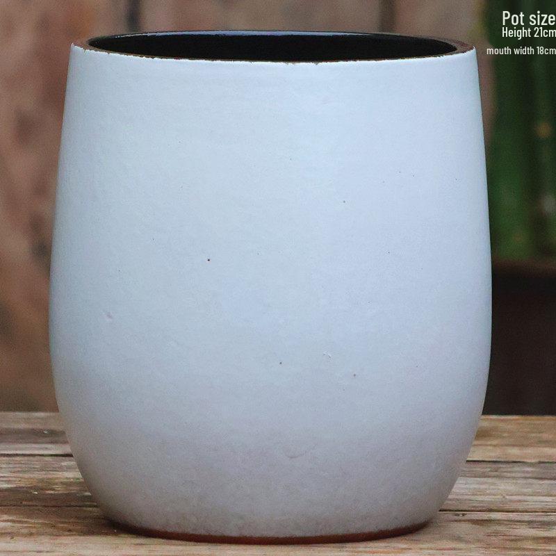 Stor Keramikkruka för Heminredning: Grov keramik för spindelväxt, gullranka, suckulenter och paradisfågelblomma. Perfekt för gröna växter och blommor.