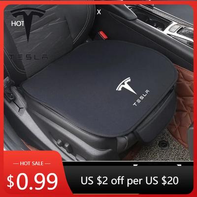 Car Sticker Car Universal Seat Cushion Non-Slip Cover Velvet Plush Protector Pad For Tesla Model 3 Model S X Y Roadster S