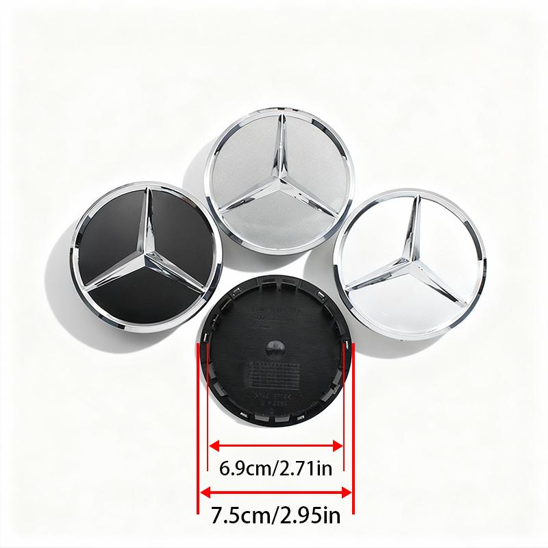 4Pcs 60mm 75mm Car Wheel Center Logo Badge Hub Cap For Mercedes Benz W211 W205 W213 W203 C218 A207 CLA CLS E Class Accessories