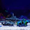 Aquarium Decorations Realistic Boat Landscaping Resin Wrecked Ship for Potted Plant Shrimp and Fish Shelter Cave House