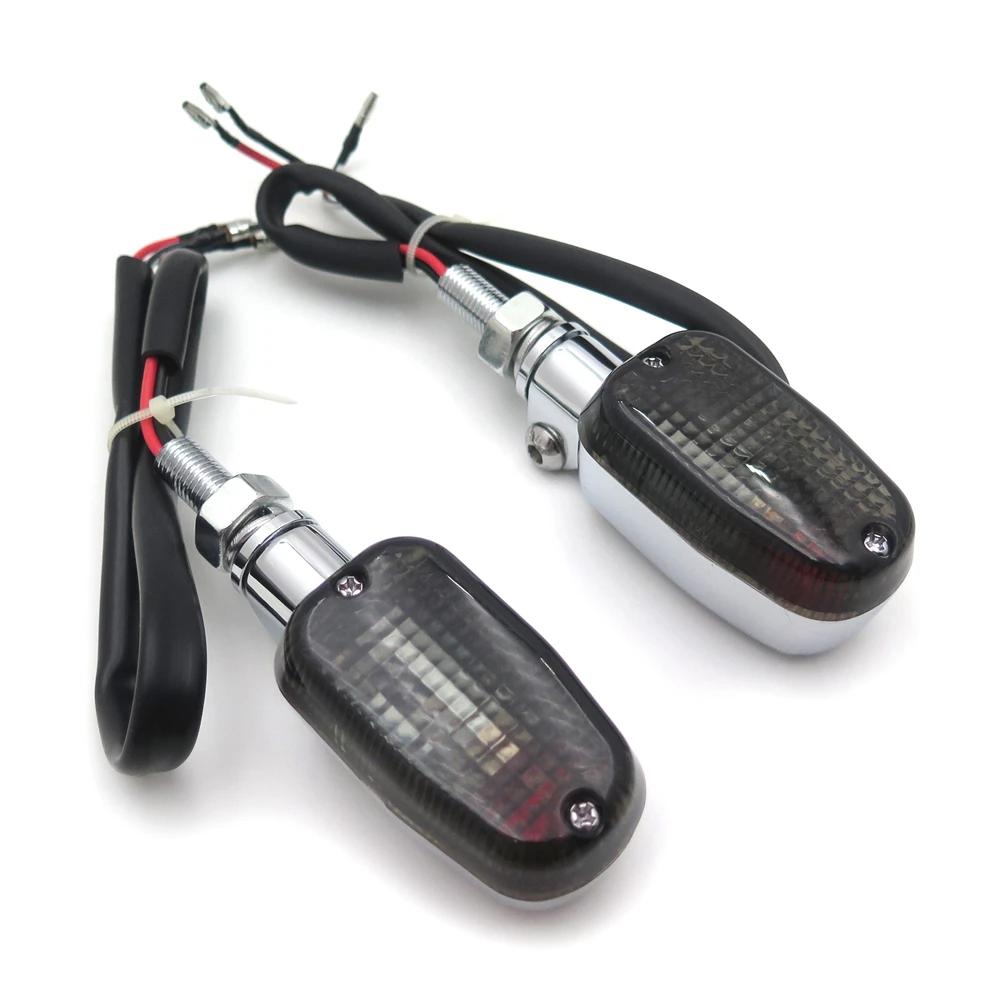 Motorcycle Parts Chrome 10mm Stalk Turn Signals Blinker Lights for Universal Honda Kawasaki Yamaha