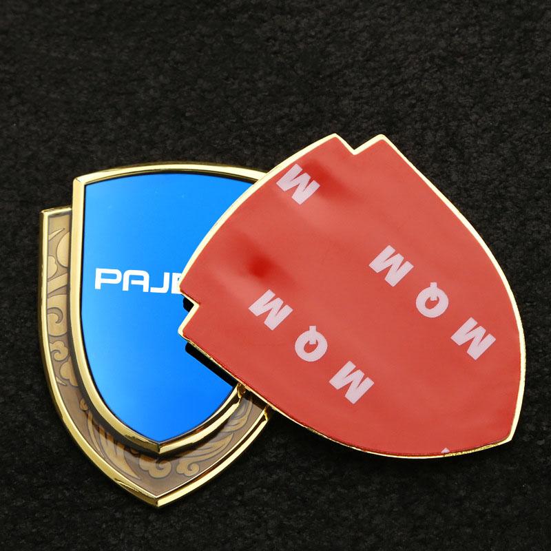 3D Meta Car Sticker Auto Door Trunk Car Body Shield Emblem Protective Sticker For Mitsubishi Pajero 2 3 4 Car Accessories