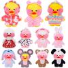 30Cm Cute Plush Doll'S Clothes Outfit Accessories For Cafe Lalafanfan Duck Clothes Doll Jumpsuit Color Match Hoodies Girl`S Gift
