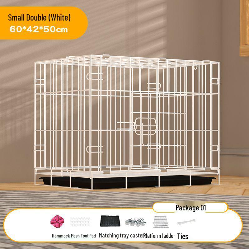Large Double-Layer Indoor Cat Villa: Space-Saving, Portable Cage with Nest