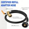 Propane Tank Refill Adapter Kit 3Ft Hose With Safety Shutoff Valve Fill 1Lb Bottles From 20Lb Kitchen Accessaries