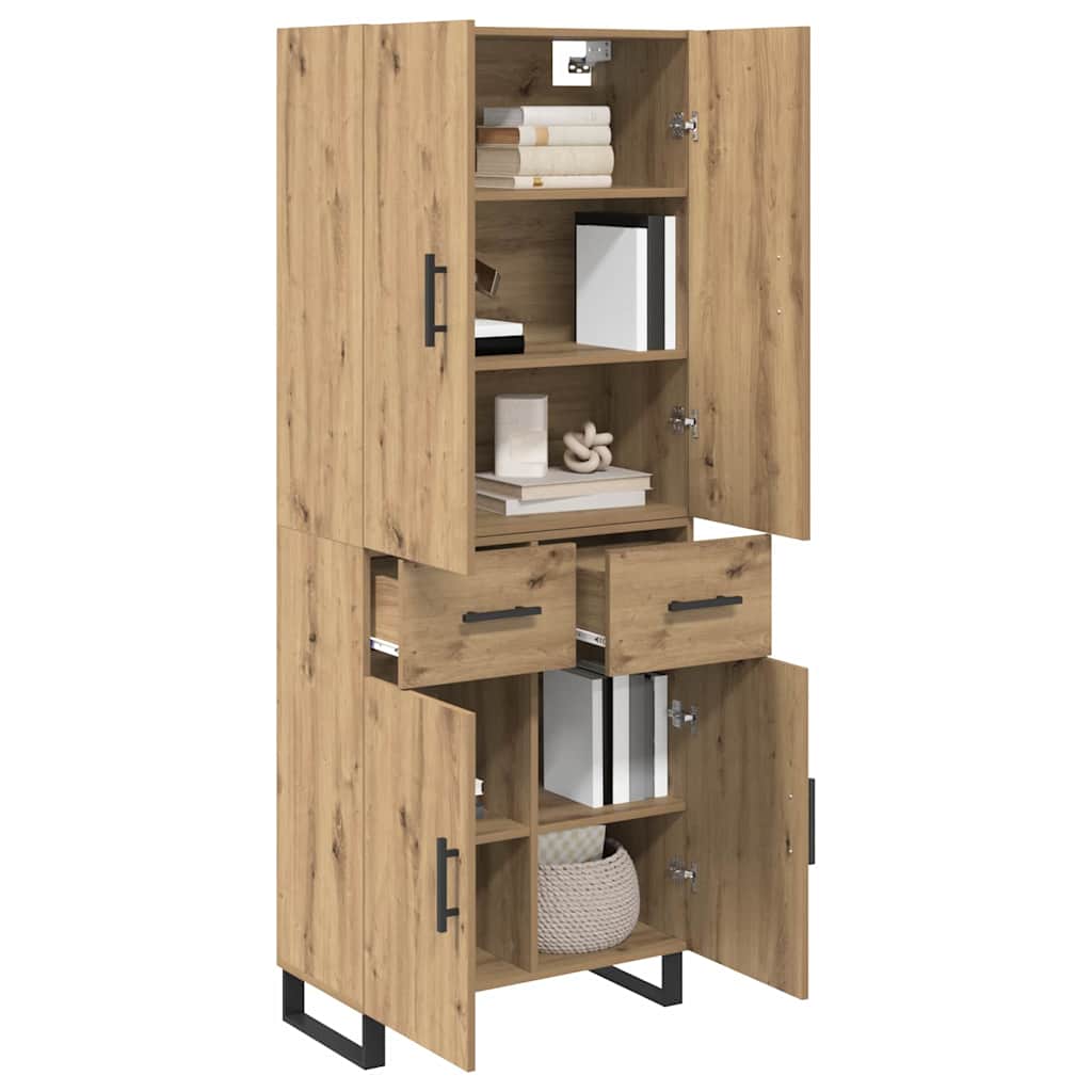 Highboard with Drawers 2 pcs Artisan Oak 69.5 x 34 x 180 cm