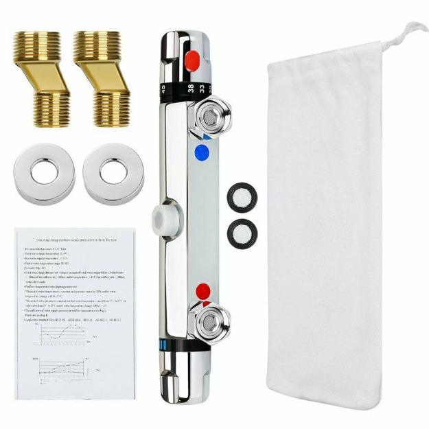 Smart Solar-Powered Temperature Control Shower Mixer Valve