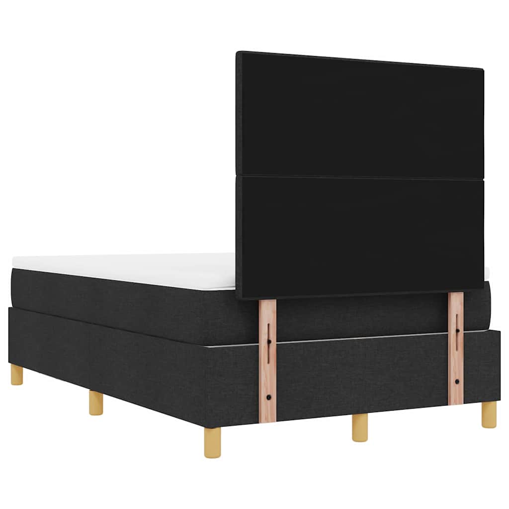 Boxspring Bed with Headboard Black 190 X 120 Cm Fabric