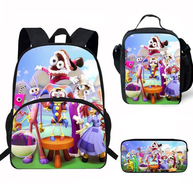 Kinder Cartoon Rucksack Set Grundschüler Mit Lunchtasche Federmäppchen - Leicht Ergonomisch Oxford Stoff