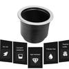 Plastic Stainless Steel Drink Cup Holder Bracket for Yachts MotorhomesBlack