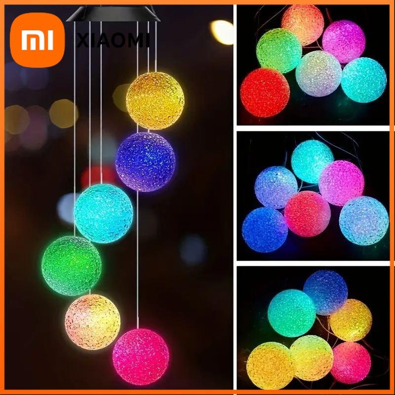 Xiaomi 1pc Solar Flying Pig/Particle Ball Wind Chime Lamp, Hanging Lamp, Colorful LED Outdoor Lighting Decoration Landscape Lamp